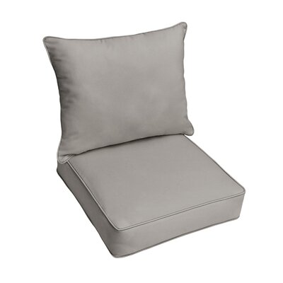 Outdoor Seat/Back Gray Lounge Chair Cushion -  Birch Lane™, 8E8A8E37CBFE413889B1E31D7758874B