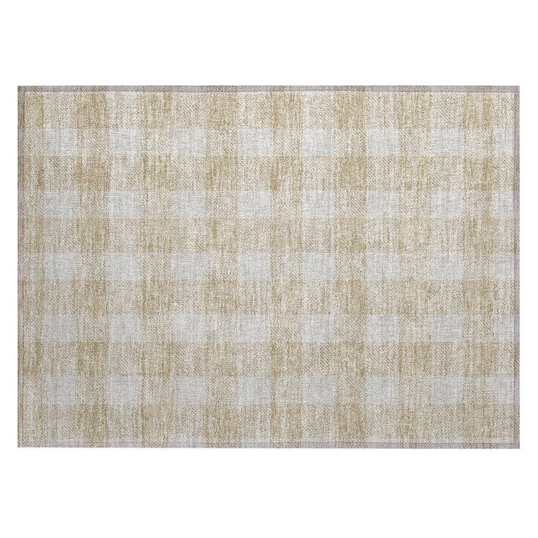 Colzie Flatweave Checkered Indoor / Outdoor Rug