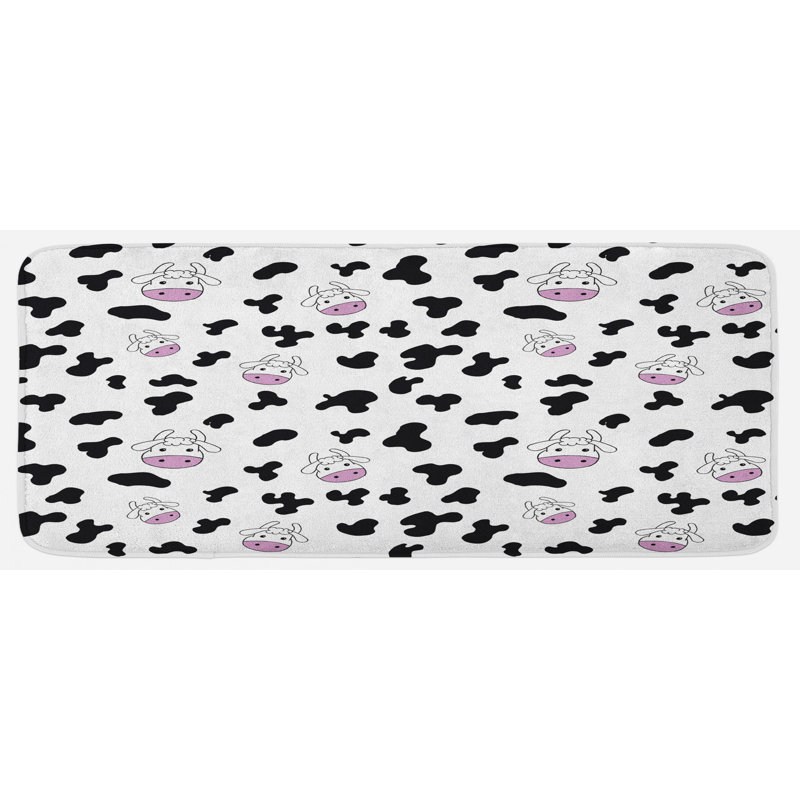 Tapis de cuisine à motif de peau de vache