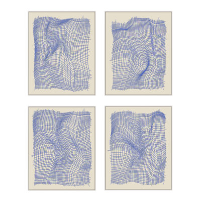 Netting 4-Piece Print Set by Jacques Pilon
