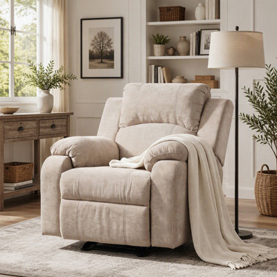 Fauteuil inclinable manuel en chenille avec 3 positions réglables, coussin en mousse souple