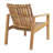 Kenmare Modern Rustic Acacia Wood Outdoor Lounge Chair with Slatted Back and Curved Seat-125238884-129684000