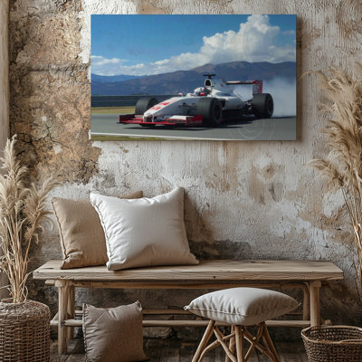 Canvas Wall Art White Marlboro F1 Racing Dynamic Formula 1 Motorsport Art Ready To Hang Gallery Wrapped Home Decor Modern Design Decor