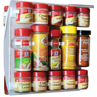 Spice Dispenser Large Capacity Multi-function 4 in 1 Clear Visible Seasoning Bottle for Kitchen, Size: 8.5, White
