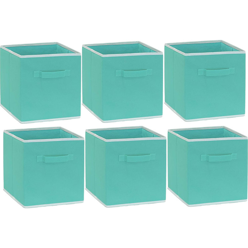 Ensemble de bacs de rangement en tissu, Turquoise