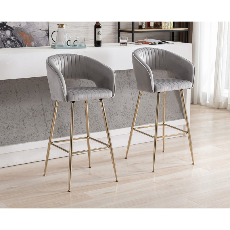 Tabourets de bar 28,75 po Alaki, Gris