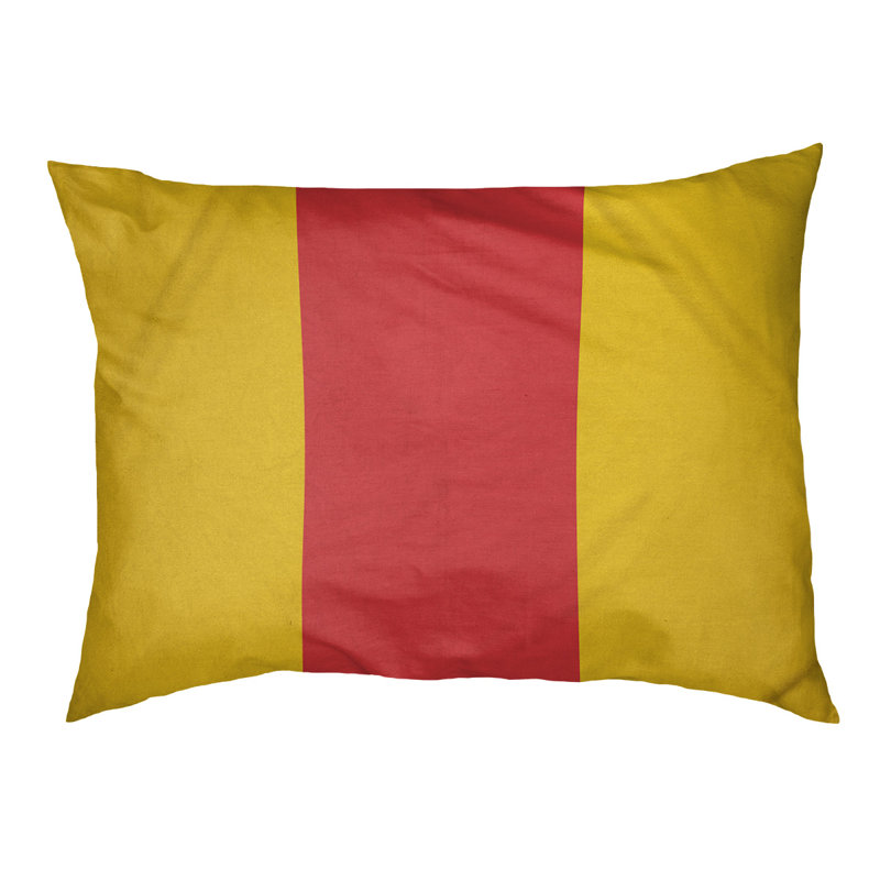 Oreiller Maryland, Très grand (l 50 po x P 40 po x H 7 po), Jaune / rouge / jaune