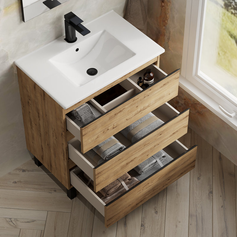 Bernestine 1mm Single Bathroom Vanity with Basin