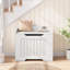 Coffre de rangement, banc de rangement en bois avec charnière de sécurité, coffre de rangement rétro pour entrée, salon, supporte 350 lb