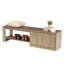 Banc d'entrée 62,99 "avec tablette à chaussures et armoire de rangement réversible pour couloir et chambre à coucher