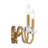 Kiea 2-Light Wall Sconce in Warm Brass