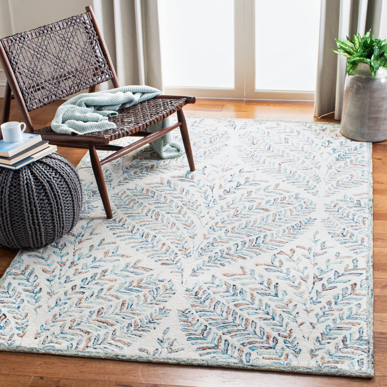 Floral Wool Hand Tufted Area Rug