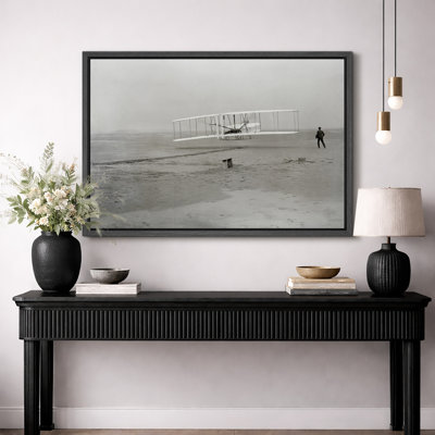 Tôt, l'aviation, œuvres de Wright Brothers, photos de bureau rétro, impression sur toile, impression numérique sur toile encadrée.