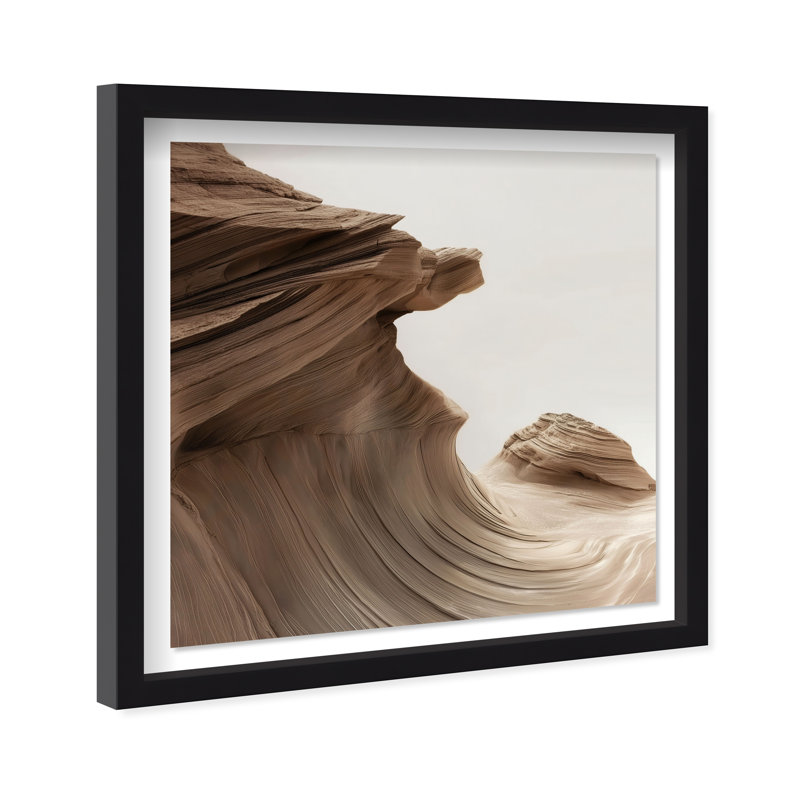 Stoic Sandstone II Print by Oliver Gal, 21.5"H x 21.5"W, Black Shadowbox