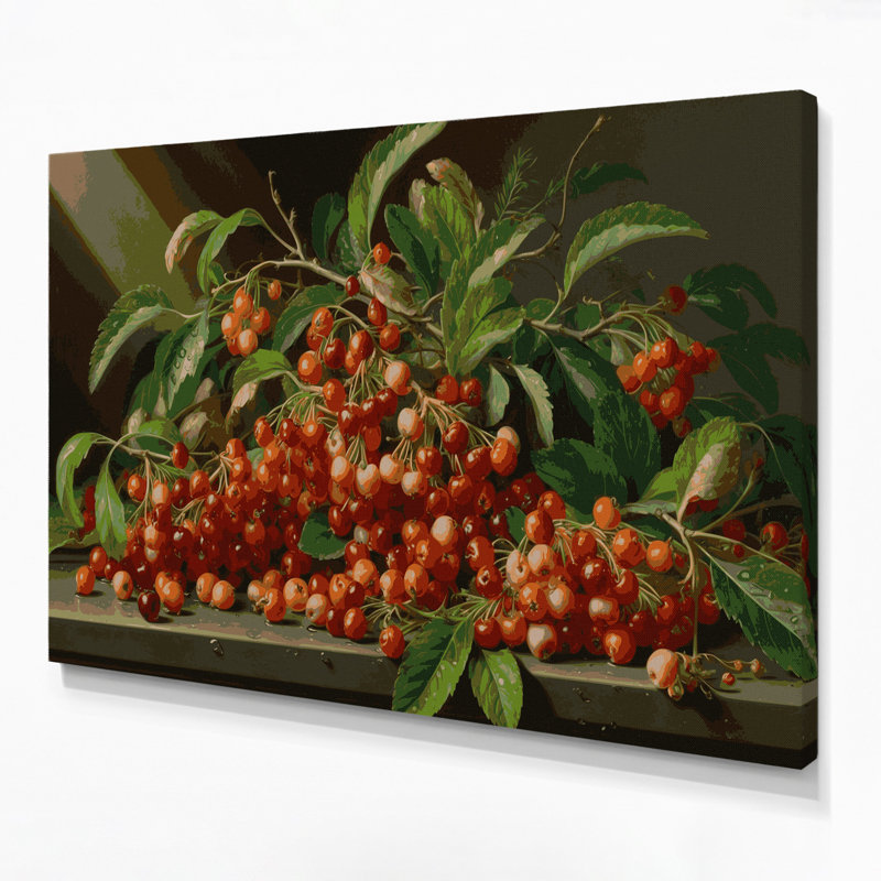 «Fruit Mayhaw», art mural sur toile brune, H 20 po x l 30 po