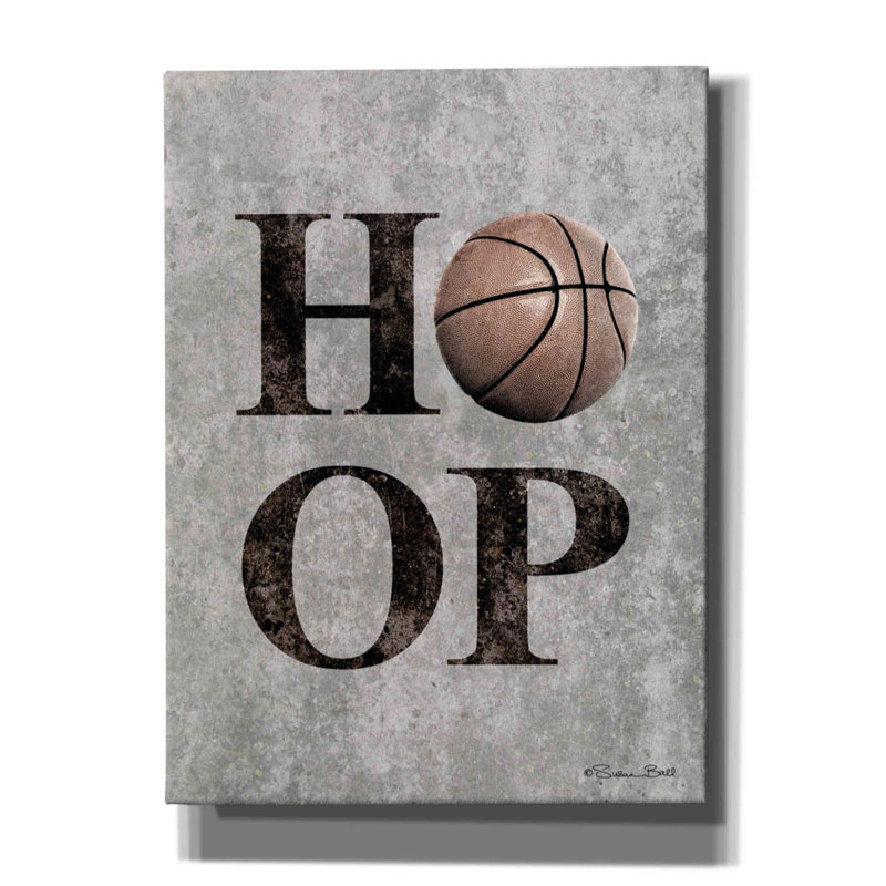 «Basketball Hoop» par Susan Ball, art mural sur toile, H 54 po x l 40 po x P 1,5 po