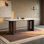 Rectangular minimalist dining table