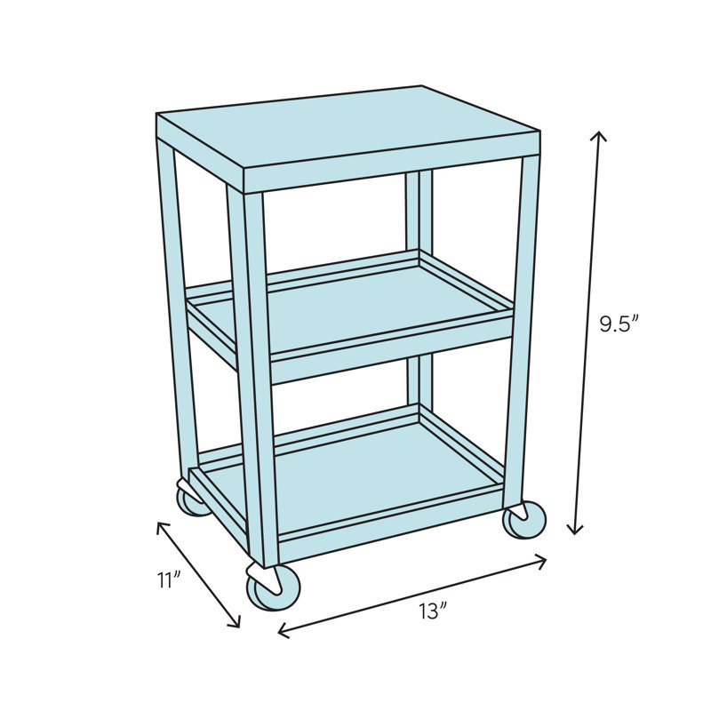 9.5'' H x 13'' W Utility Cart
