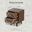 Table de chevet 18 tiroirs 18,9 po