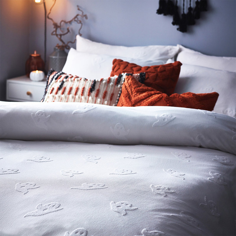Cotton Abstract Duvet Cover Set with Pillowcases Included, Super King Cover + 2 Standard Pillowcases