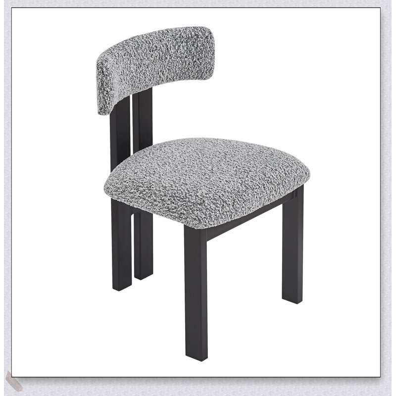 Ensemble de salle à manger 3 pièces avec chaises rembourrées et table ronde, pour des espaces compacts et une élégance moderne