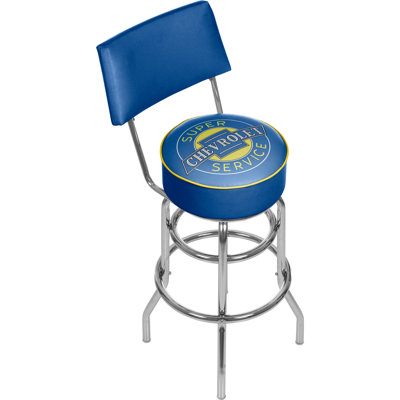 Chevy Super Service Swivel Upholstered Counter Stool