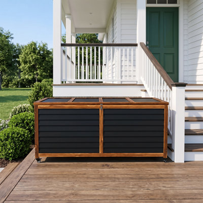 153-Gallon Wooden-Frame Iron Deck Boxes