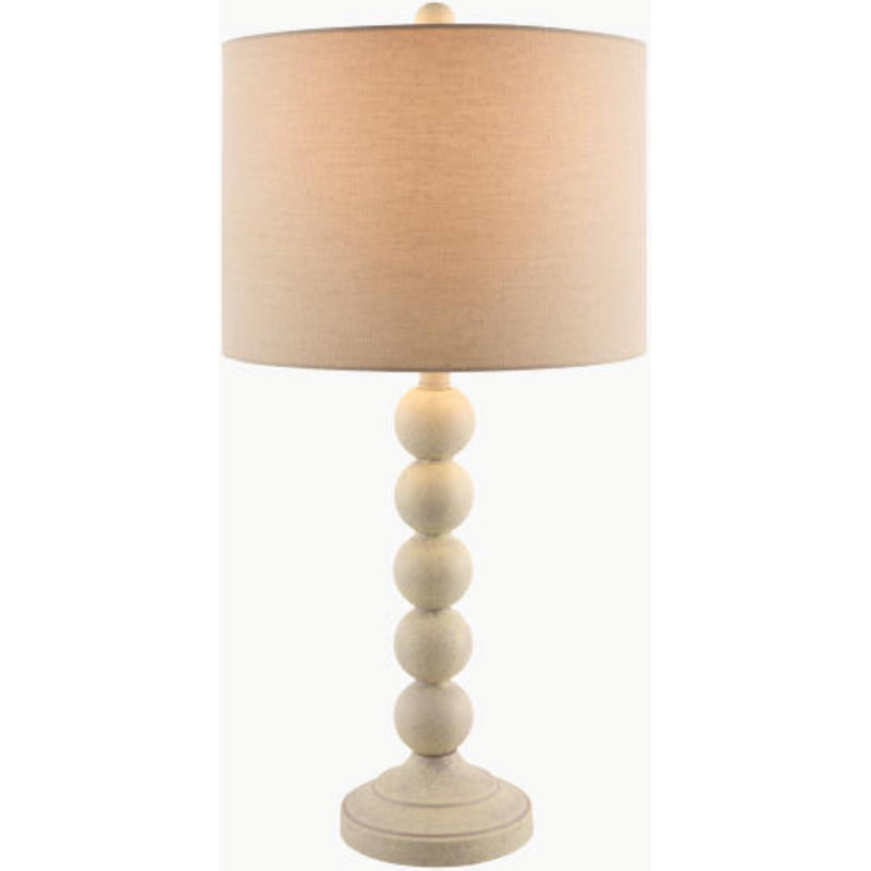 Elaine Table Lamp, Beige, Cream, 27" H x 13" W x 15" D