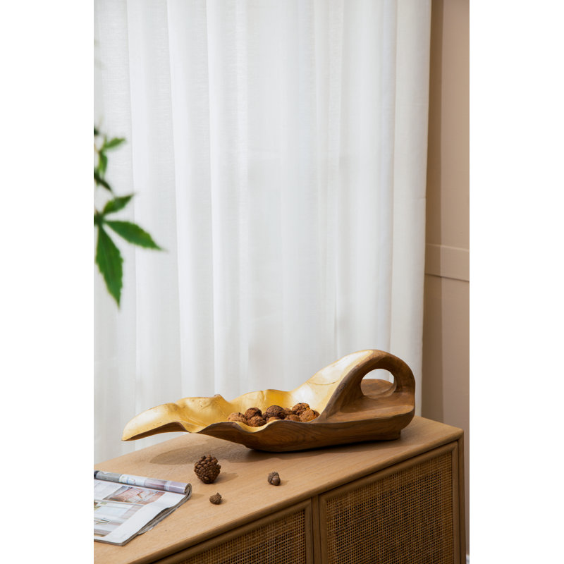 Assiette décorative en bois massif Arnee