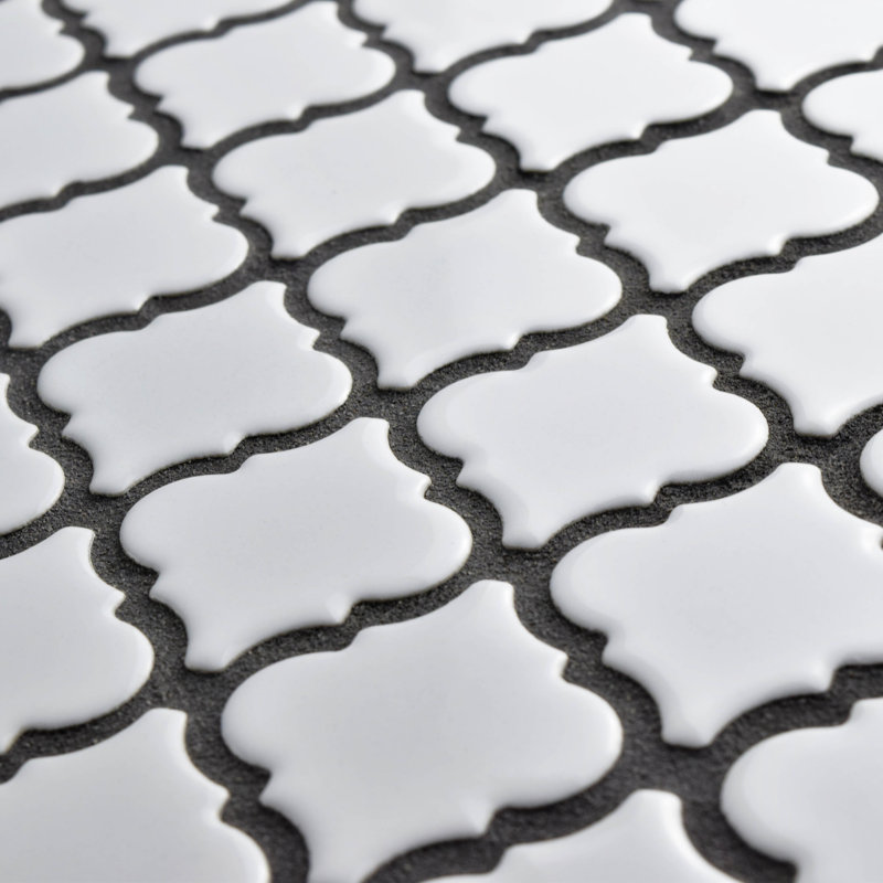Hudson Tangier 2" x 2" Porcelain Grid Mosaic Wall & Floor Tile, Glossy White