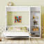 Grand lit escamotable mural avec tablettes, conception peu encombrante pour les pièces polyvalentes et les petits appartements-1529791868