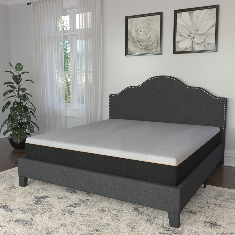 Matelas en mousse viscoélastique imprégnée de gel moyenne Alwyn Home Adamsburg, Lit simple, 10"