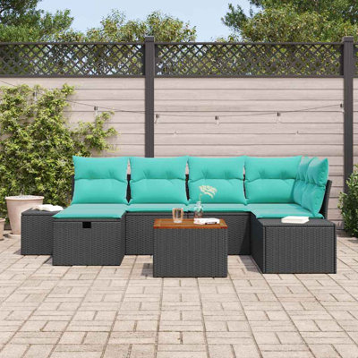 Ensemble de canapé de jardin avec coussin 7 pièces vidaXL