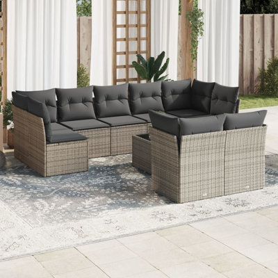 Ensemble de canapé de jardin Vidaxl gris