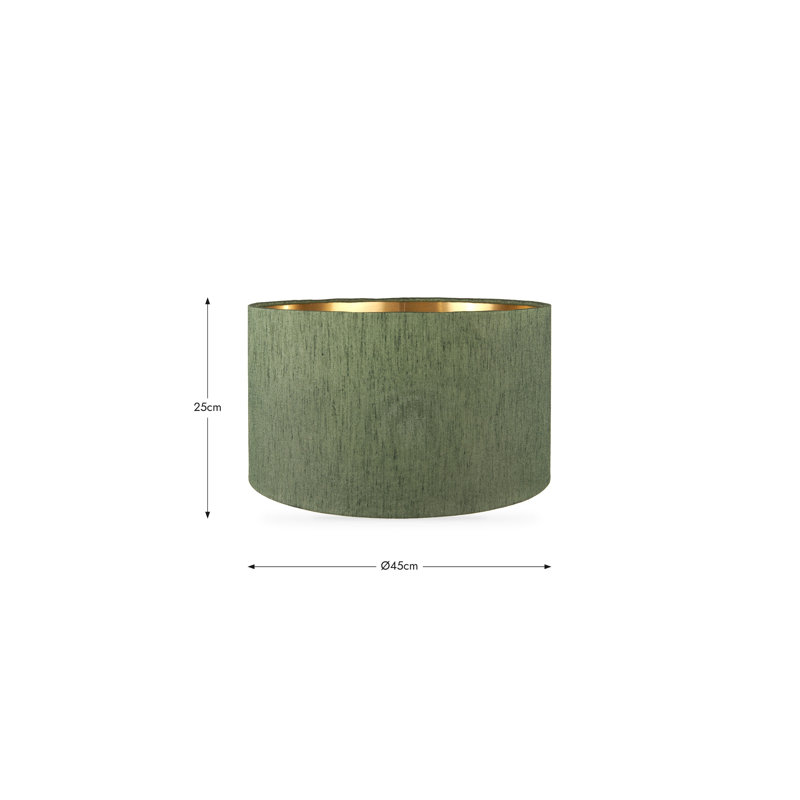 Drum Lamp Shade ( Uno ), 25cm H x 45cm W x 45cm D, Green
