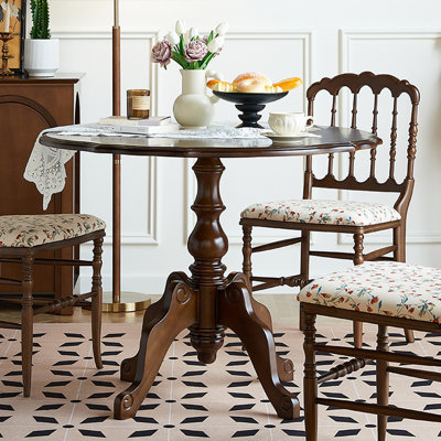 French retro solid wood dining table