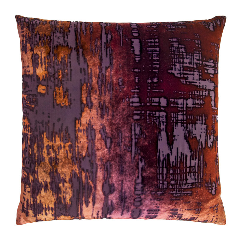 Brush Stroke Square Pillow Cover & Insert, Wildberry, 22"H x 22"W