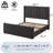 Upholstered Bed with Vertical Channel Tufted Headboard & 22" Footboard-1126335014-1126335015