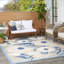 Tapis intérieur / extérieur bleu / gris Alayia-822732477