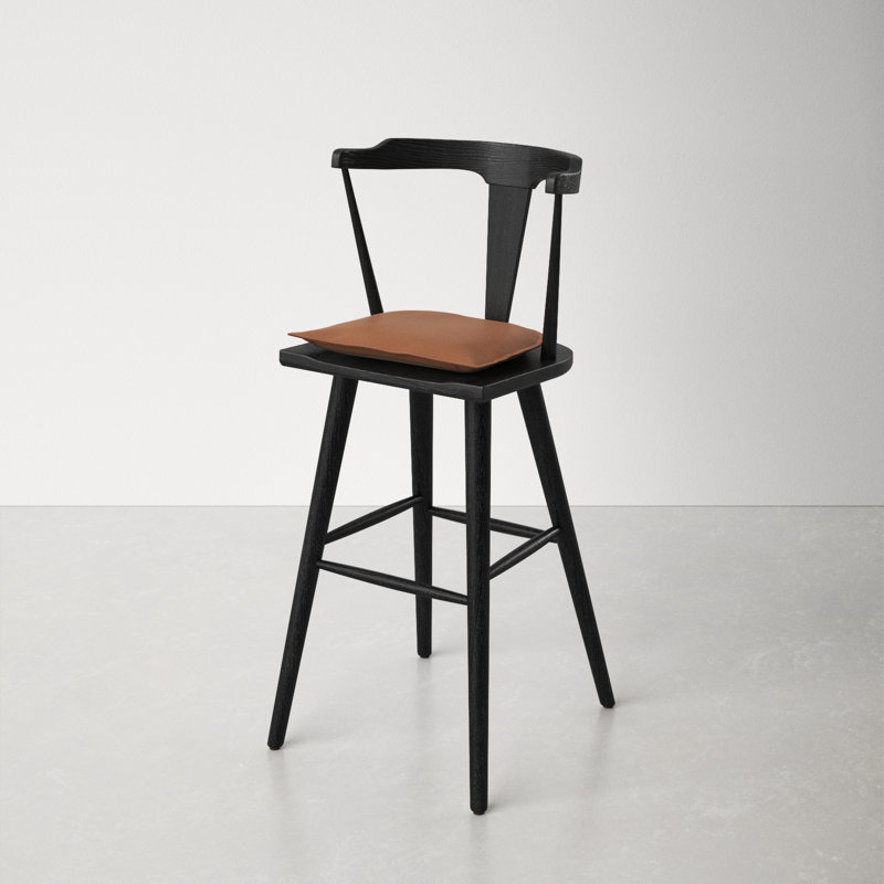 Boid Solid Wood Bar Stool, Bar Stool (28.75” Seat Height)