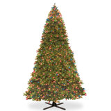 Downswept Douglas 16' Green Fir Artificial Christmas Tree with 2100 Colored and White Lights with Stand