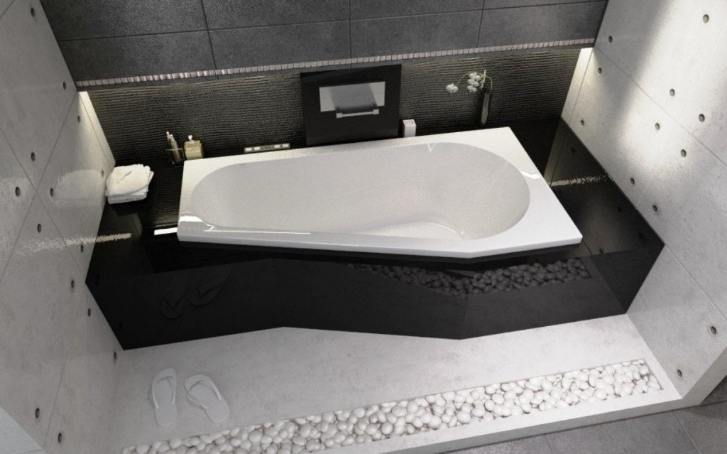 Corner Bathtub Left Acrylic RIHO DELTA 160X80 Cm