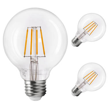 få øje på Fritagelse dyd TORCHSTAR Dimmable LED G25 Vintage Light Bulb, Edison Vanity Globe Filament  Bulb, 4.5W, 2700K Soft White & Reviews | Wayfair
