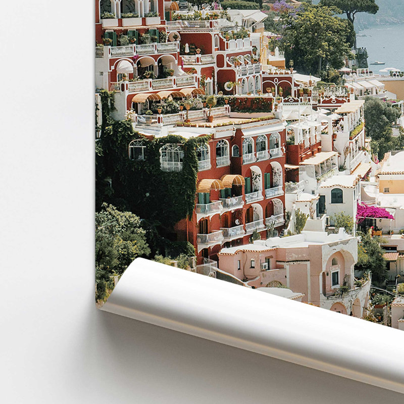 Positano Coastline Print, Paper, 12" H x 16" W x 0.1" D
