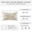 Housse de coussin en coton brodé Botanical 14 po x 24 po, lin-132758343