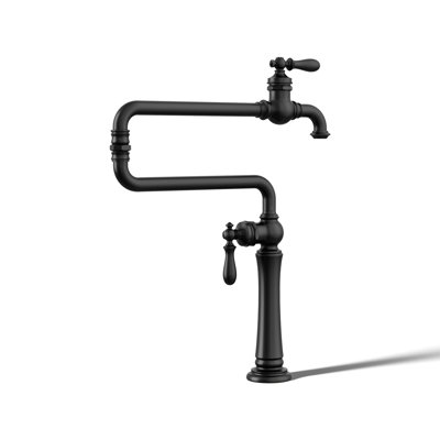 Artifacts Single-Hole Deck-Mount Pot Filler with Extended Spout