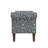 Wallen Traditional Rolled Arm Storage Bench Ottoman With Pewter Nailhead Trim In Black Curly Vine Pattern With Dark Brown Solid Wood Legs-1950630658