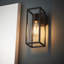 Butoves Black 27cm H Outdoor Wall Lantern
