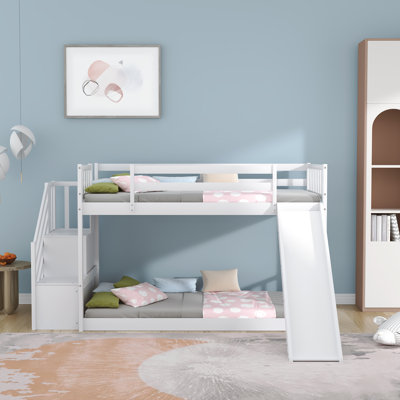 Lit superposé simple au-dessus de simple avec tablettes Gorkis par Harriet Bee