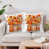 Citrouille orange à motif floral